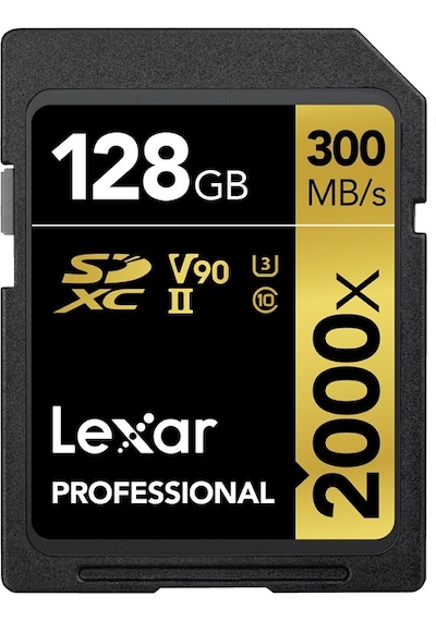 Lexar SDXC 128 GB UHS-II 2000X V90 U3 C10 4K Hafıza Kartı