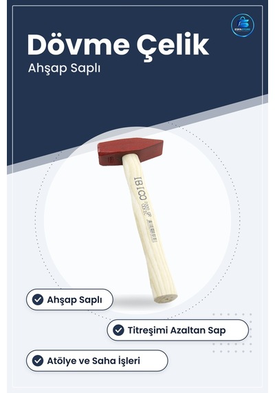 Tesviyeci Çekiç Ahşap Saplı Sıcak Alçaşımlı Dövme Çelik Kafa Meta