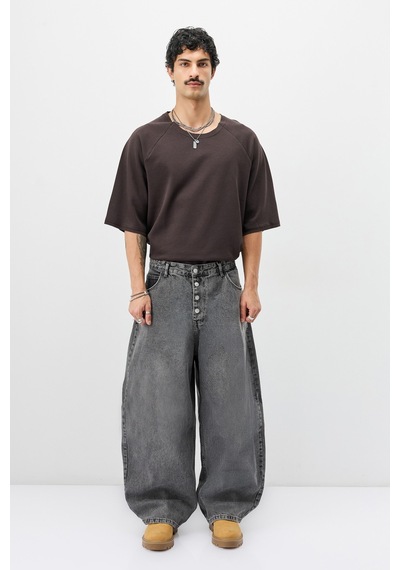 Vamos Barrel Fit Jeans Gri