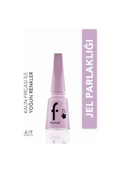 Flormar Jel Görünümlü Parlak Oje (LİLA) - Jelly Look Nail Enamel- Jl19 Tender L- 8690604282135