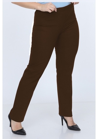 Büyük Beden Beli Lastikli Pantolon Siyah G0011