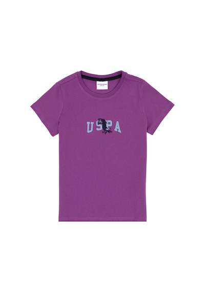 U.S. Polo Assn. Erkek Çocuk Menekşe Bisiklet Yaka Tişört 50307321-VR037