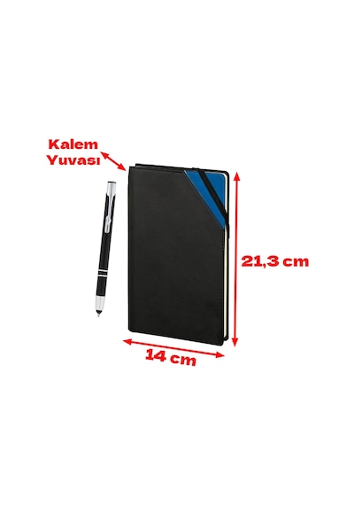 Köşeli Kenar Touchpen Dokunmatik Uç Metal Tükenmez Kalemli Defter