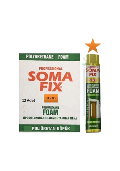 12 Adet 600 gr Somafix Poliüretan Köpük Montaj Kapı Pencere