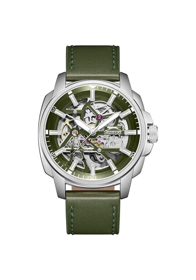 Slazenger Sl.09.2435.1.03 Otomatik Deri Yeşil 43 Mm Erkek Kol Saati Gri