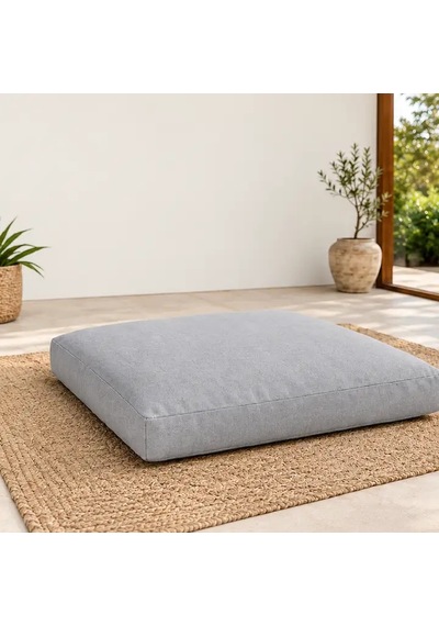 Düz Kare Yer Minderi 60 60 8 Cm Gri İç Mekân Renk:, Kullanım: Dış Mekân