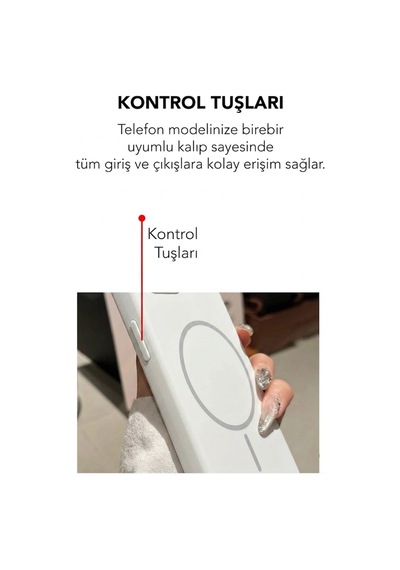 Apple İphone 15 Pro Max Uyumlu Magsafe Lansman Silikon Kılıf Beyaz