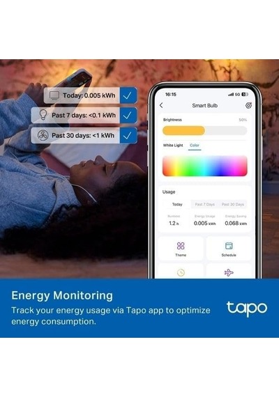 Tp-link Tapo L430c Çok Renkli Akıllı Mum Ampul 16 Milyon Renk