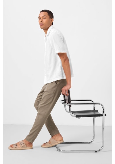 Tommylife Camel Standart Fit Dokuma Hafif Esnek Chino Erkek Pantolon - 82180 Camel