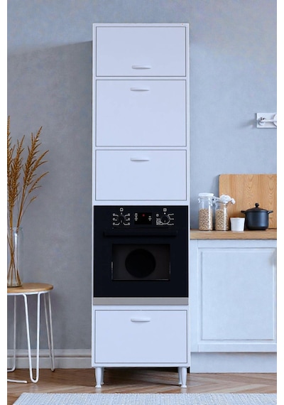 Eliusta Viramo Mikrodalga/ankastre Fırın Dolabı 4 Kapaklı Depolama Alanlı 60x217x56 Cm Modüler Dolap Beyaz Eliusta Viramo Mikrodalga/ankastre Fırın Dolabı 4 Kapaklı Depolama Alanlı 60x217x56 Cm Modüler Dolap Beyaz