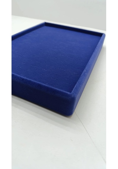 Süet Kumaş Lacivert Renk 24/17 Cm Batırmalı Piercing - Küpe Tablası