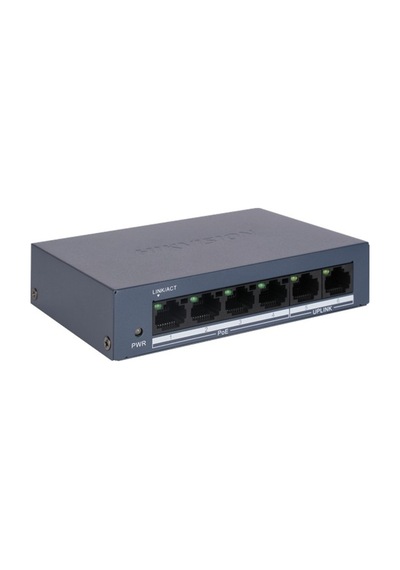 Hıkvısıon Ds-3e0106mp-e/m 4 Port 10/100 + 2 Port 10/100 Rj45 Uplınk 45w Metre Poe Swıtch