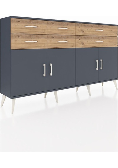 Arges Konsol 3 Raflı 6 Çekmeceli 4 Kapaklı 176x30x99 Antrasit-antrasit/çam Antrasıt/atlas Çam - Antrasıt Arges Konsol 3 Raflı 6 Çekmeceli 4 Kapaklı 176x30x99 Antrasit-antrasit/çam Antrasıt/atlas Çam - Antrasıt