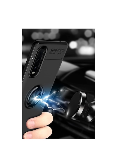 Oppo Find X2 Uyumlu Kılıf Range Yüzüklü Silikon - Mavi