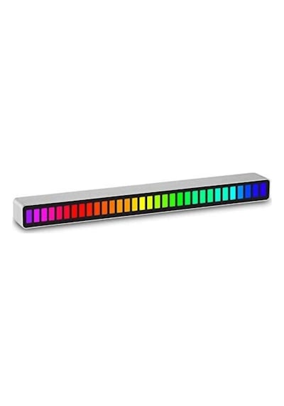 Rgb Ses Kontrol Ritim Işığı 32 Bit Göstergeli Sesle Araba/pc/tv/oda/masaüstü Için Renkli Led Işık