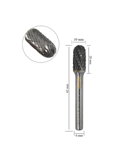 Tutex Sc-3m 10 Mm Silindirik Küre Karbür Sert Metal Freze Ucu