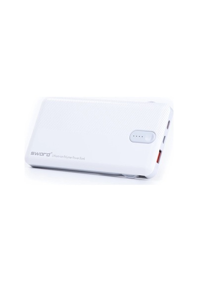 Sword SW-10PO3 Triple 10000 Mah Kablolu Powerbank Beyaz