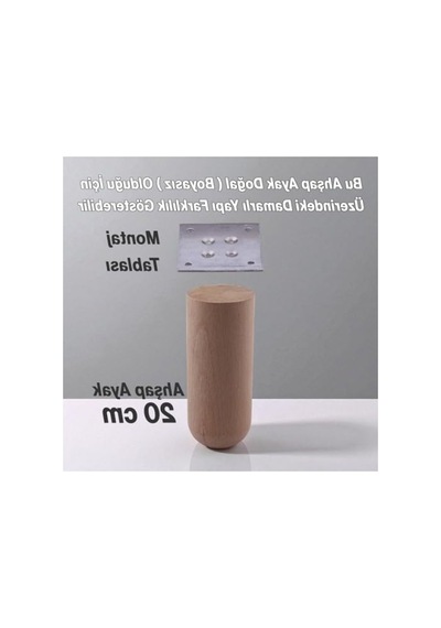 4 Adet Doğal Ahşap Silindir Ayak Seti - 20 Cm 6395751