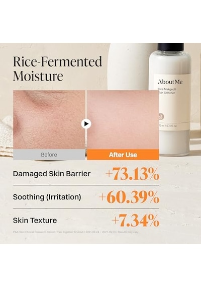 About Me Rice Makgeolli Skin Pirinç Mayası Özlü Fermentli Beyazlatıcı Aydınlatıcı Cilt Toniği 170 Ml