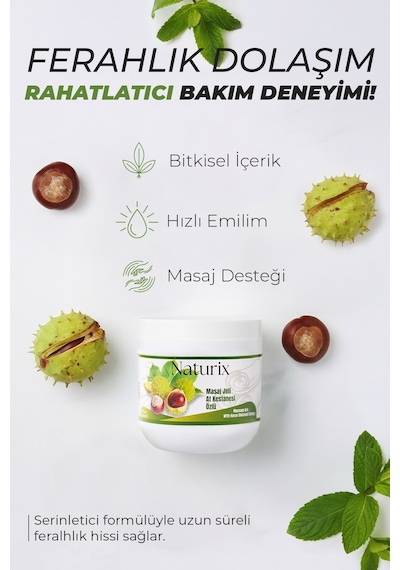 Naturix At Kestanesi Balsamı Masaj Jeli 2'li Eko Set - 500 Ml