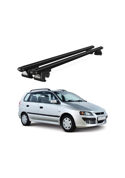Venüs Mitsubishi Space Star 2002-2005 Uyumlu Siyah Ara Atkı Port Bagaj Tavan Barı