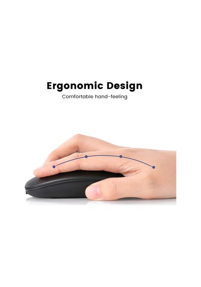 Şarjlı Mouse 2.4ghz Usb Wireless Ve Bluetooth Lu Sessiz Mat Siyah Diğer