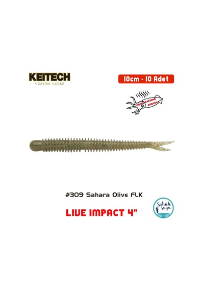 Keitech Live İmpact 10cm 4" 309 Sahara Olive Flk. Kokulu Silikon Balık