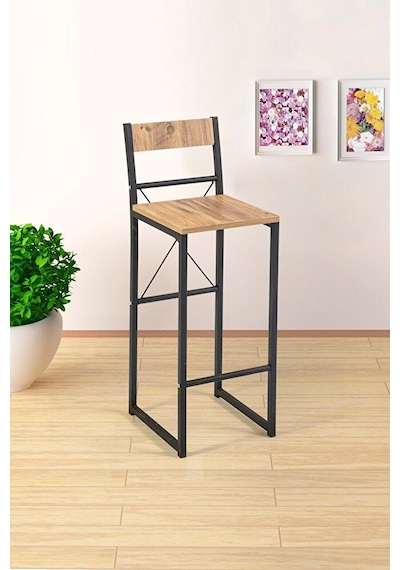 Retohome Good 100/45 Bar Masası /yemek Masası Takımı 1651 Ahşap - Siyah