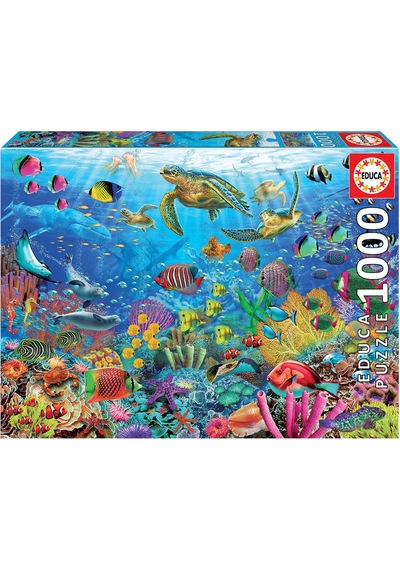 Educa Puzzle 1000 Parça Denizde Kaplumbağa 19266