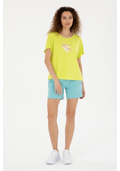 U.S. Polo Assn. Kadın Fıstık Yeşili Bisiklet Yaka Tişört 50284355-VR087 U.S. Polo Assn. Kadın Fıstık Yeşili Bisiklet Yaka Tişört 50284355-VR087