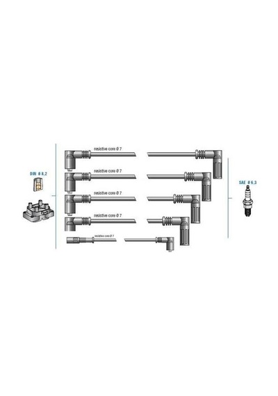 Bujı+bobın Kablosu Uno 70 Sx 1,4ie 8v