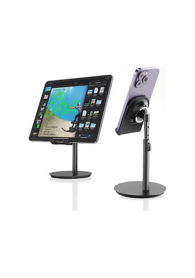 Saiji S1-ıı Masa İçin Cep Telefonu & Tablet Standı, Ayarlanabilir Yükseklik Açısı, İphone, İpad, Samsung Vb. Tüm 4''-11''ekranlar İçin Uyumludur. Siyah