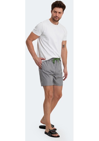 Slazenger RENO Erkek Cepli Deniz Şortu Gri Mayo