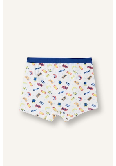 Defacto Kaykay Baskılı Penye 3lü Boxer Erkek Çocuk H1661a826smwt34 Beyaz-wt34
