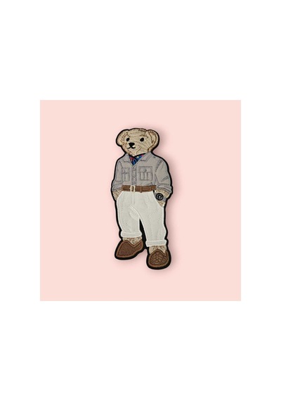 Nakış Arma Teady Bear Gri Gömlek En:10cm Boy:23cm 1 Adet - 693909766
