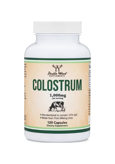Double Wood Colostrum 120 Capsules 1,000mg Per Serving Bovi...