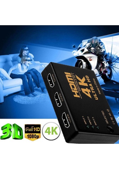 Hdmi Çoklayıcı 3 Port 4K Ultra Hd Hdmi Switch Splitter