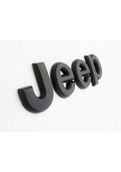 Jeep Bagaj / Kaput Yazı Logo Mat Siyah Metal Hood Trunk Lettering