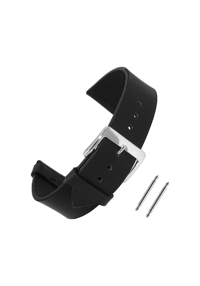 Siyah Hakiki Deri Saat Kordonu Kayış 22mm