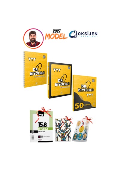 2027 Model Oksijen Yayınlar Dr Biyoloji Tyt Video Ders Kitabı + Soru Bankası + 50 Deneme 3lü Tyt Set