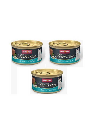 Animonda Vom Feinsten Tavuklu Ve Ton Balıklı Yetişkin Kedi Konsevesi 85 G X 3 Adet