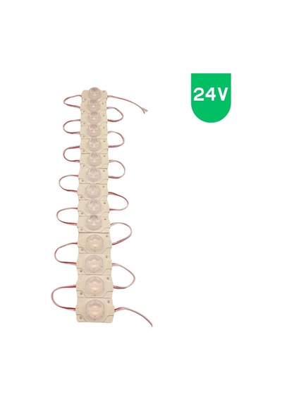 20 Adet 24 Volt 1.5 Watt Tek Lensli Günışığı 3030 Led Modül Ip65
