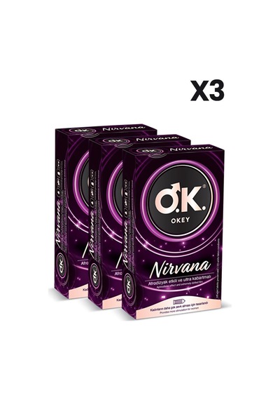 Okey Nirvana Prezervatif 10'lu X3 Adet