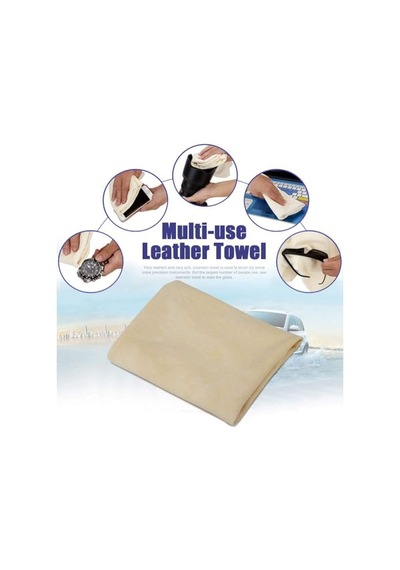 Mıclo Cleanıng 50x60cm - Premium Oto Araç Kaporta, Cam Kurulama Sentetik Güderi Bez Çizmez, Leke Bırakmaz Açık Indigo