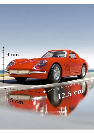 Nostaljik Klasik Metal Çek Bırak Araba Kırmızı Kapılar Açılır 1/36 Ölçek Mod:6 Diğer