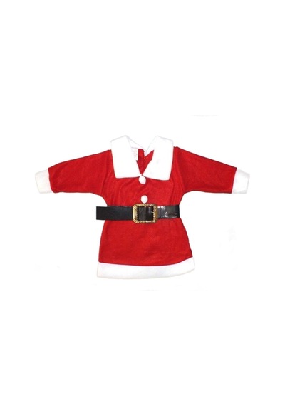 Kız Çocuk Noel Baba Kostümü Yılbaşı Kostümü Kırmızı