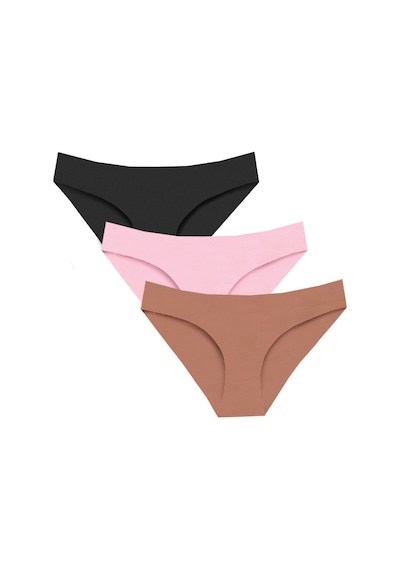 New Lilla 301 Kadın Dikişsiz Lazer Bikini Külot Paketi Çok Renkli