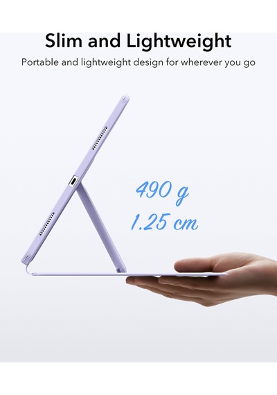 iPad Uyumlu Air 13 M2-M3-M4 2025 Flip Kalem Kontrol Kılıf Kapaklı Kılıf Violet