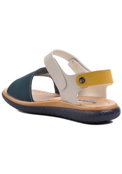 Ayakmod Şng 1540-f Lacivert Nubuk-sarı-krem Erkek Çocuk Sandalet 001