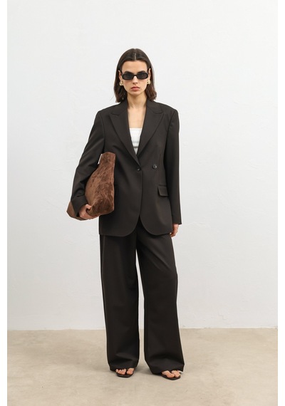 Antioch Kruvaze Kadın Blazer Kahve